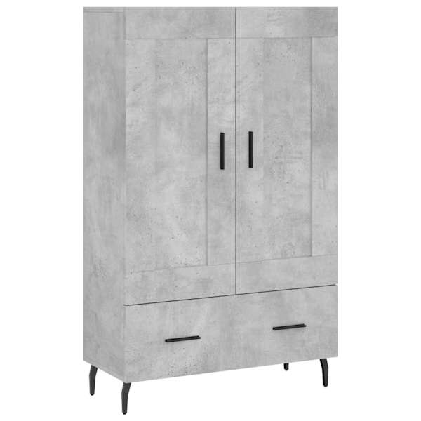 vidaXL k&otilde;rge kapp, betoonhall, 69,5 x 31 x 115 cm, tehispuit