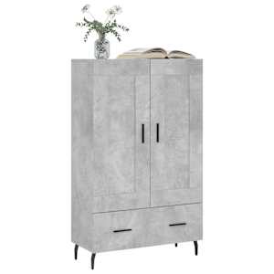 Skříň highboard betonově šedá 69,5x31x115 cm kompozitní dřevo - obrázek 3