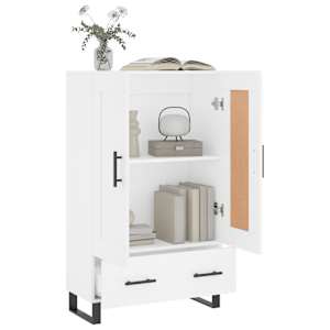 Skříň highboard bílá 69,5 x 31 x 115 cm kompozitní dřevo - obrázek 4