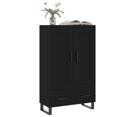 vidaXL Wysoka szafka, czarna, 69,5x31x115 cm