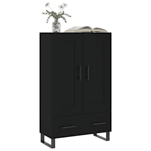vidaXL Wysoka szafka, czarna, 69,5x31x115 cm