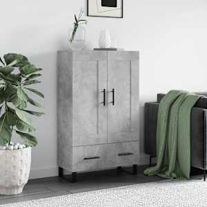 Skříň highboard betonově šedá 69,5x31x115 cm kompozitní dřevo - obrázek 1