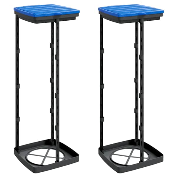 vidaXL pr&uuml;gikotihoidjad 2 k, must ja sinine, 120 l, PP