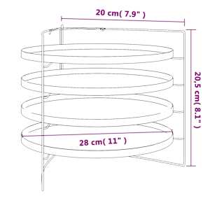 Plechy na pizzu 4 ks se stojanem Ø 28 cm ocel - obrázek 6