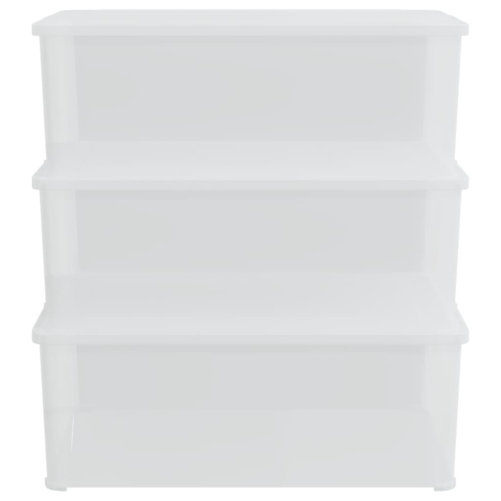 vidaXL Plastové úložné boxy 3 ks 10 l stohovateľné