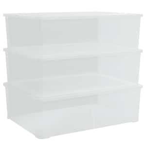 vidaXL plastist hoiukastid 3 tk, 25 l, virnastatavad