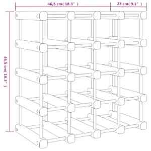 Stojan na víno na 20 lahví 46,5x23x46,5 cm masivní borové dřevo - obrázek 8