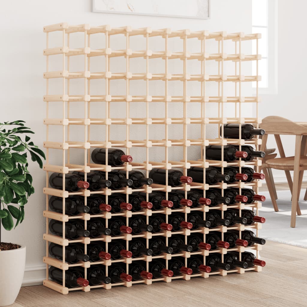 vidaXL Raft de vin pentru 120 sticle 112,5x23x123,5 cm lemn masiv pin