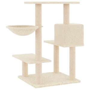 Škrabadlo pro kočky se sisalovými sloupky krémové 82,5 cm - obrázek 5