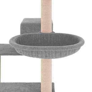 Škrabadlo pro kočky se sisalovými sloupky světle šedé 82,5 cm - obrázek 7