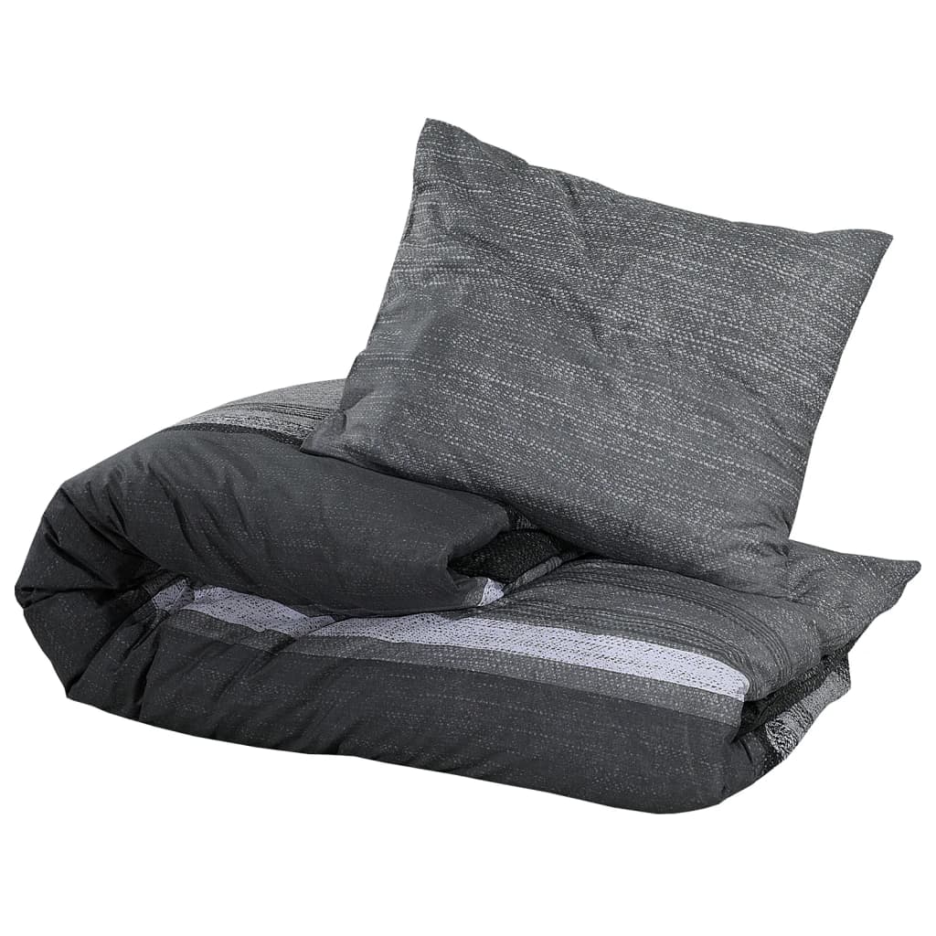 vidaXL szürke ágyneműhuzat-garnitúra 200x200 cm pamut