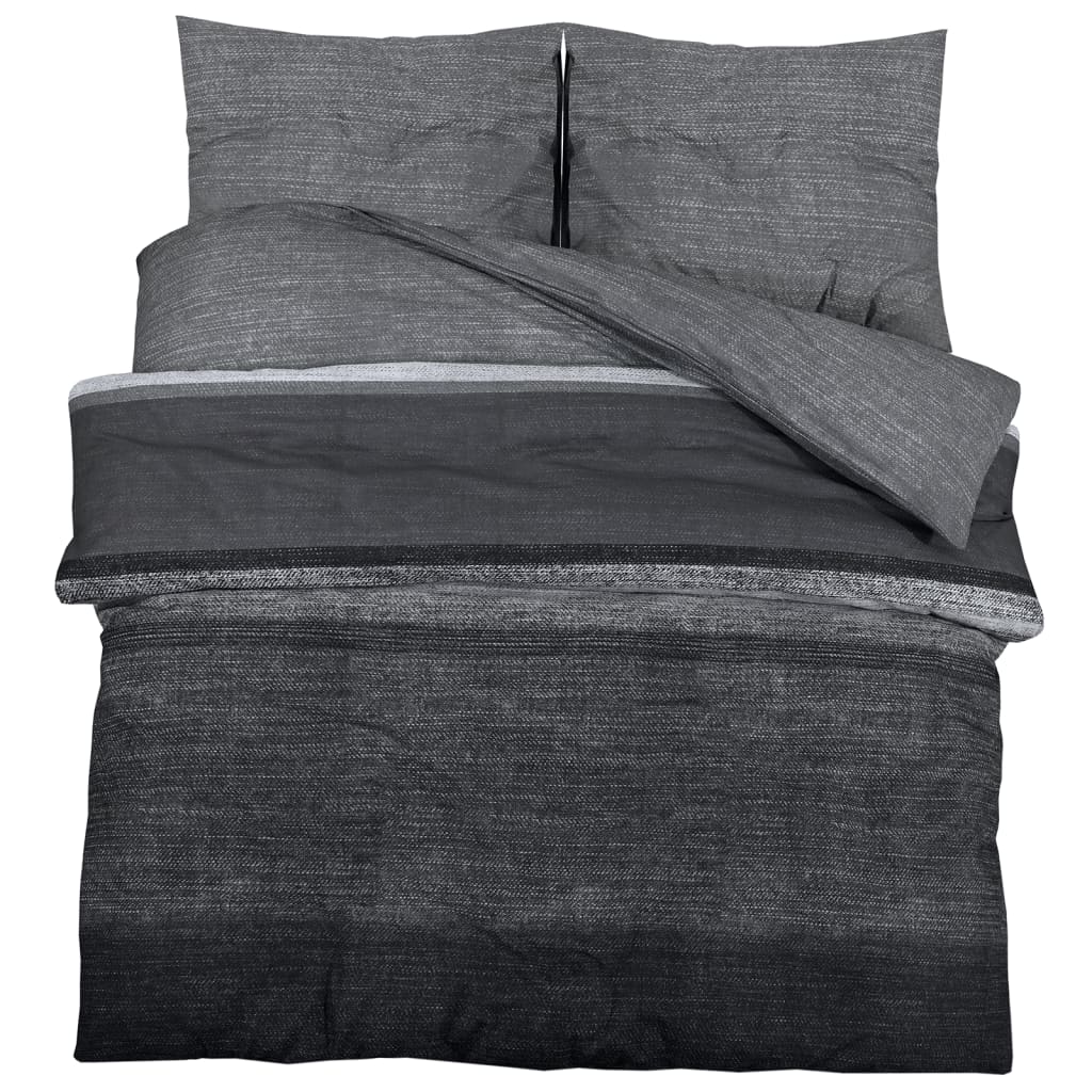 vidaXL szürke ágyneműhuzat-garnitúra 260x220 cm pamut