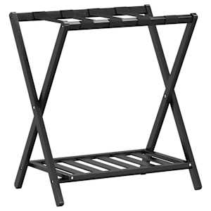 vidaXL pagasialus, must, 68 x 38 x 58 cm, bambus