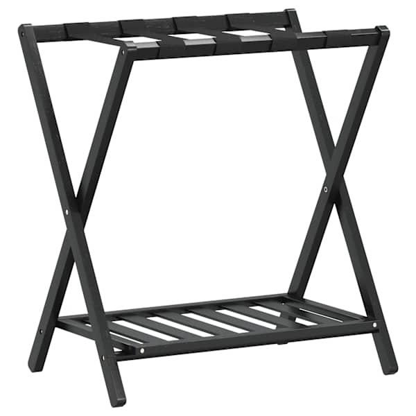 vidaXL pagasialus, must, 68 x 38 x 58 cm, bambus