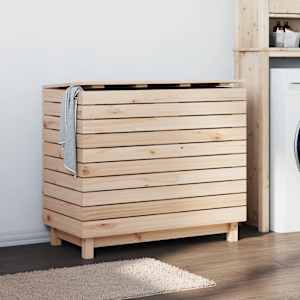 Košara za perilo 88,5x44x76 cm trdna borovina