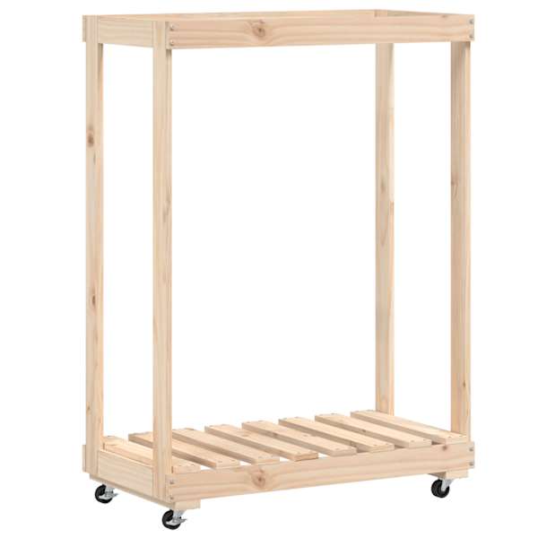 vidaXL k&uuml;ttepuude alus ratastega, 76,5 x 40 x 108 cm, m&auml;nnipuit