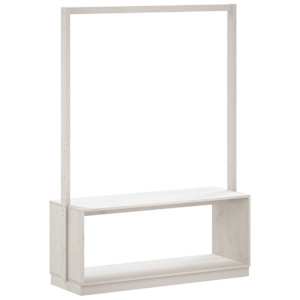 Stojan na oblečení s prostorem pro obuv bílý 113x40x157,5 cm - obrázek 6