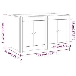 Venkovní kuchyňská skříňka MEPPEL 106x55x64 cm masivní borové dřevo - obrázek 10
