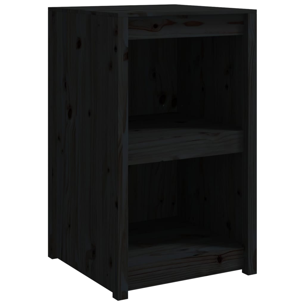 Dulap bucătărie de exterior negru, 55x55x92 cm, lemn masiv pin