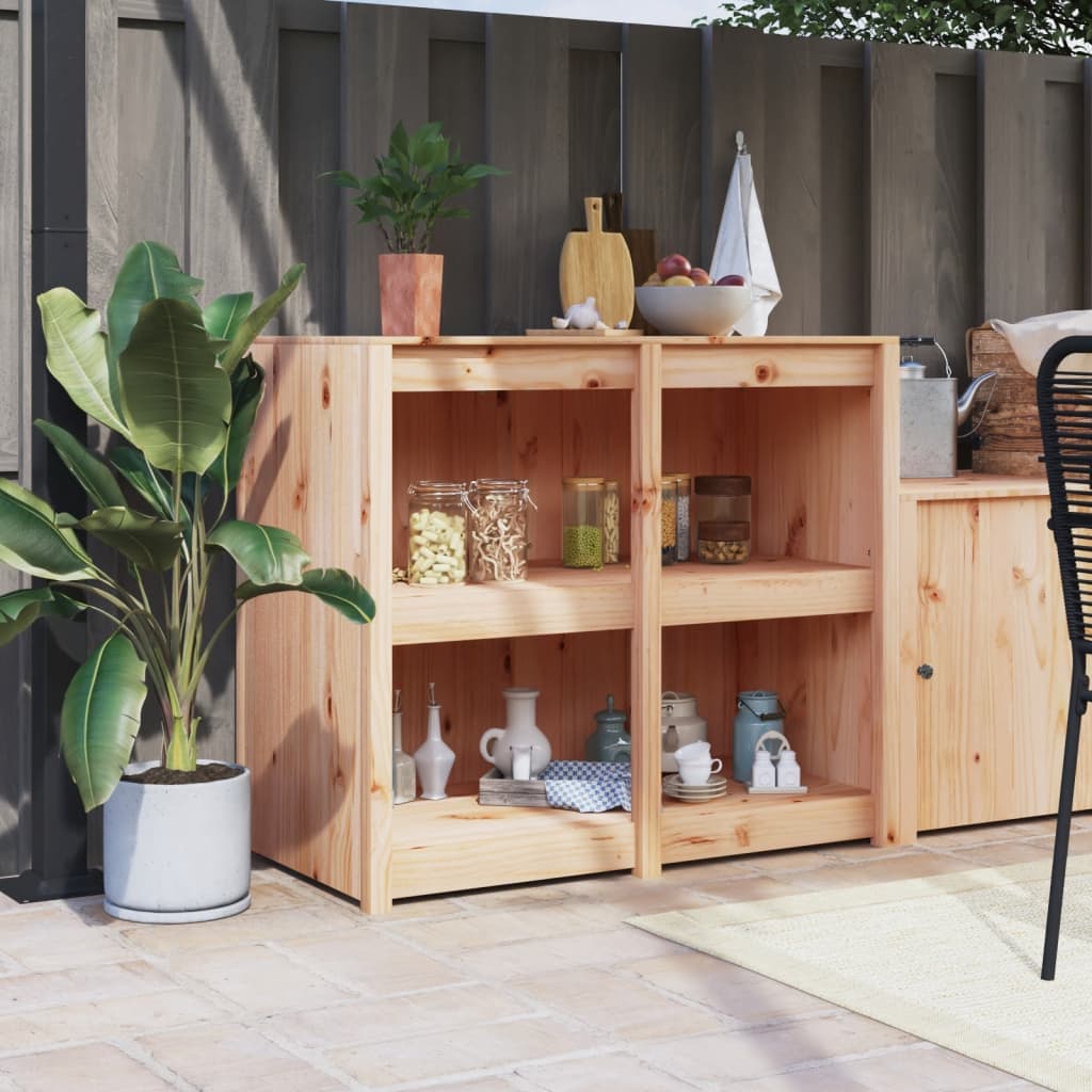 vidaXL Köksskåp för utomhusbruk MEPPEL 106x55x92 cm massiv furu