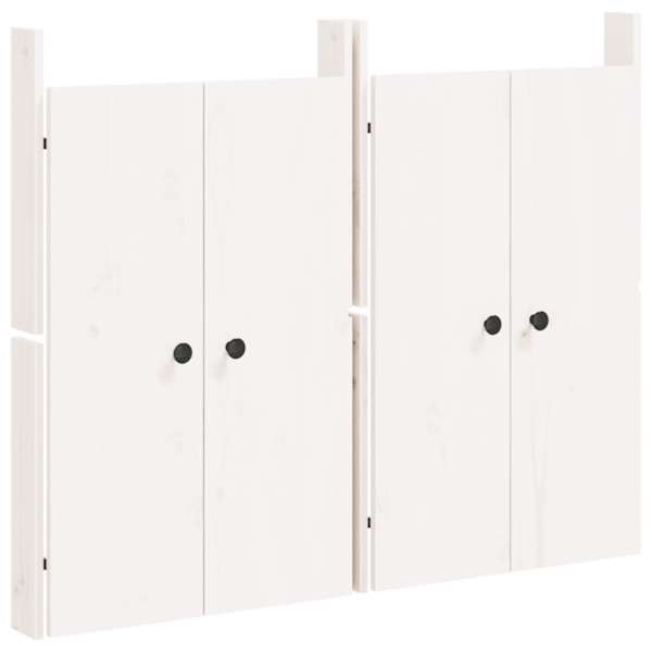 vidaXL v&auml;lik&ouml;&ouml;gi kapiuksed MEPPEL 2 tk, valge, 50x9x82 cm, m&auml;nnipuit