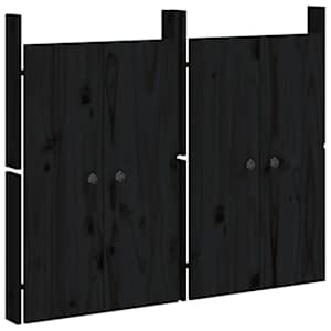 vidaXL v&auml;lik&ouml;&ouml;gi kapiuksed MEPPEL 2 tk, must, 50x9x82 cm, m&auml;nnipuit