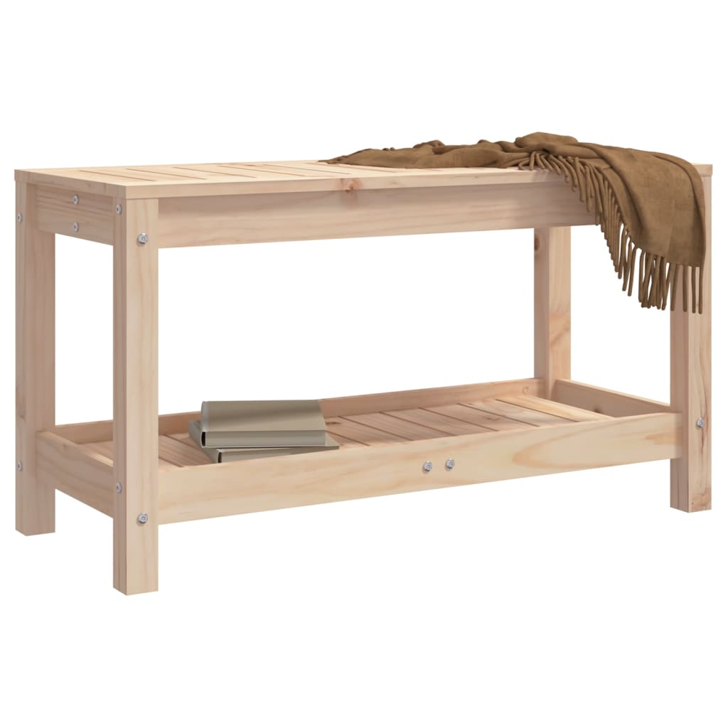vidaXL Tuinbank 82,5x35x45 cm massief grenenhout afbeelding