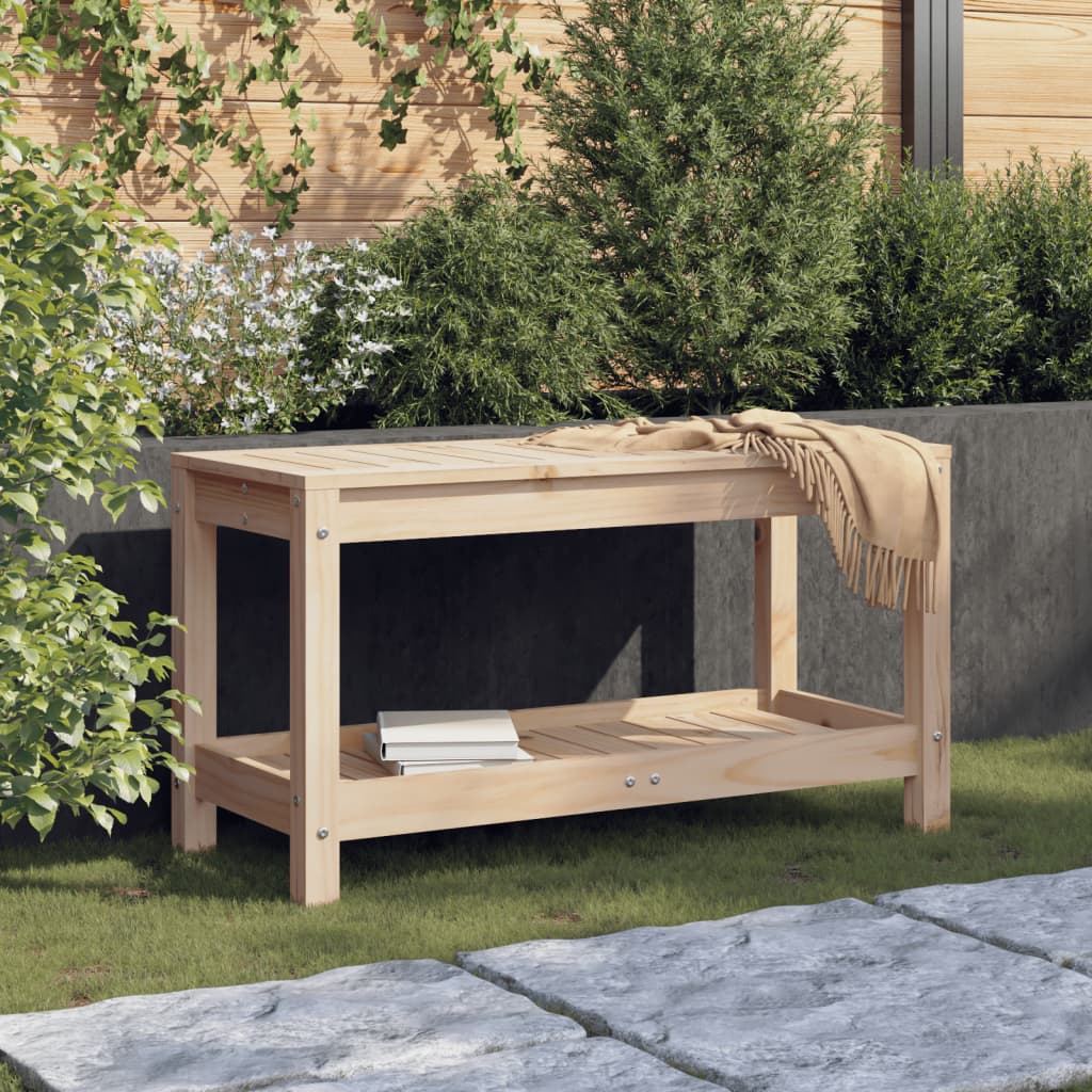 vidaXL Gartenbank 82,5x35x45 cm Massivholz Kiefer