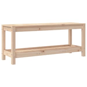 Zahradní lavice 108 x 35 x 45 cm masivní borové dřevo - obrázek 2