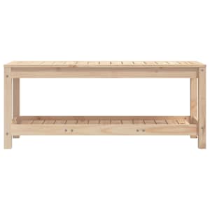 Zahradní lavice 108 x 35 x 45 cm masivní borové dřevo - obrázek 4