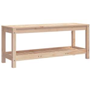 Zahradní lavice 108 x 35 x 45 cm masivní borové dřevo - obrázek 5