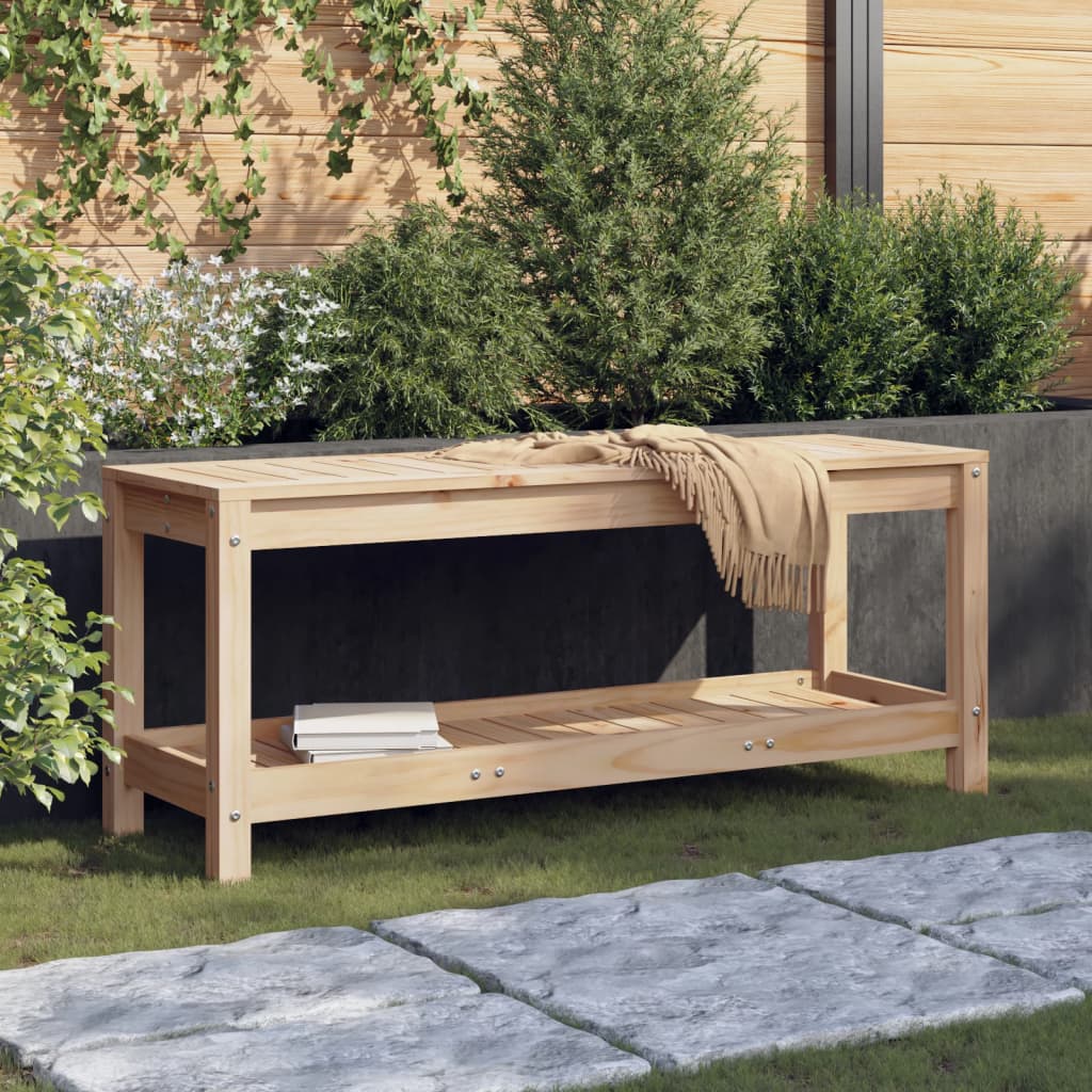 vidaXL Gartenbank 108x35x45 cm Massivholz Kiefer