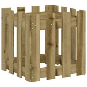 Zahradní truhlík plotový design 40x40x40 cm impregnované dřevo - obrázek 4