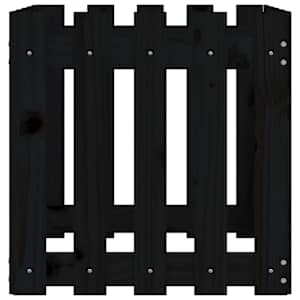 Zahradní truhlík plotový design černý 50x50x50cm masiv borovice - obrázek 5