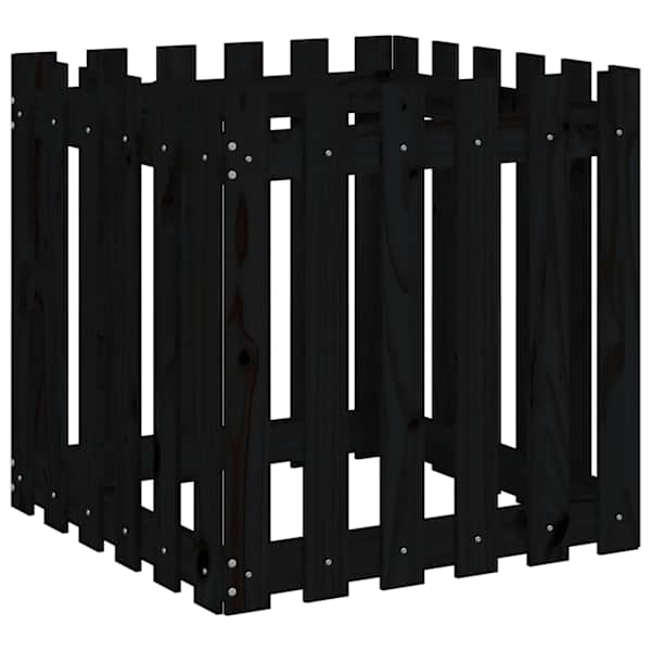 vidaXL aia kujundusega taimekast, must, 60 x 60 x 60 cm, m&auml;nnipuit