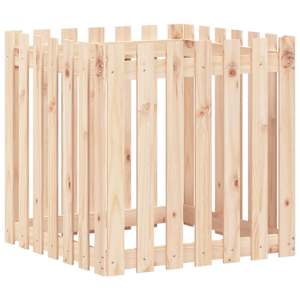 Zahradní truhlík plotový design 70x70x70 cm masivní borovice - obrázek 2