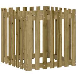 Zahradní truhlík plotový design 70x70x70 cm impregnované dřevo - obrázek 4