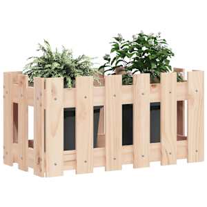 Zahradní truhlík plotový design 60x30x30 cm masivní borovice - obrázek 3