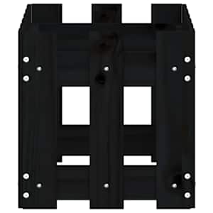 Zahradní truhlík plotový design černý 60x30x30cm masiv borovice - obrázek 6