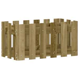 Zahradní truhlík plotový design 60x30x30 cm impregnované dřevo - obrázek 2