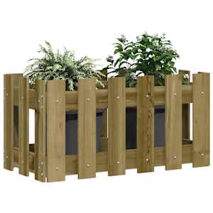 Zahradní truhlík plotový design 60x30x30 cm impregnované dřevo - obrázek 3