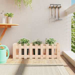 Vyvýšený záhon plotový design 100 x 30 x 30 cm masivní borovice - obrázek 1