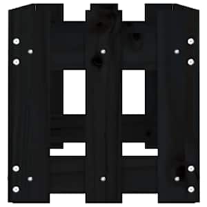 Vyvýšený záhon plotový design černý 100x30x30 cm masiv borovice - obrázek 6
