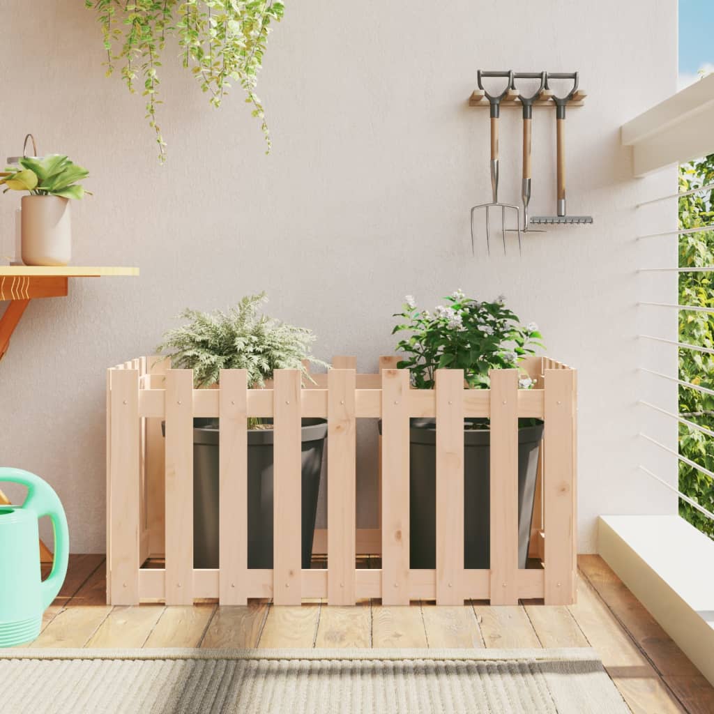 vidaXL Pat înălțat grădină design gard 100x50x50 cm lemn de pin tratat
