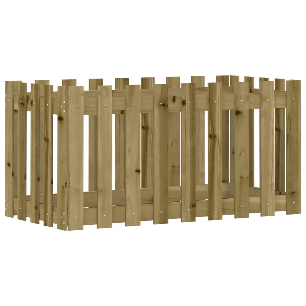 vidaXL Vyvýšený záhon plotový design 100x50x50cm impregnovaná borovice