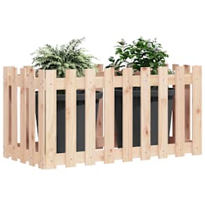 Vyvýšený záhon plotový design 100 x 50 x 70 cm masivní borovice - obrázek 3