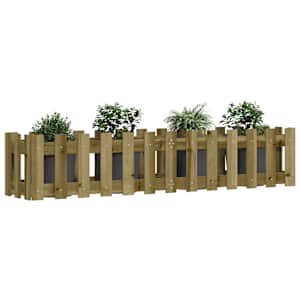 Vyvýšený záhon plotový design 150x30x30cm impregnovaná borovice - obrázek 3