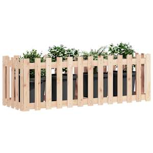 Vyvýšený záhon plotový design 150 x 50 x 50 cm masivní borovice - obrázek 3