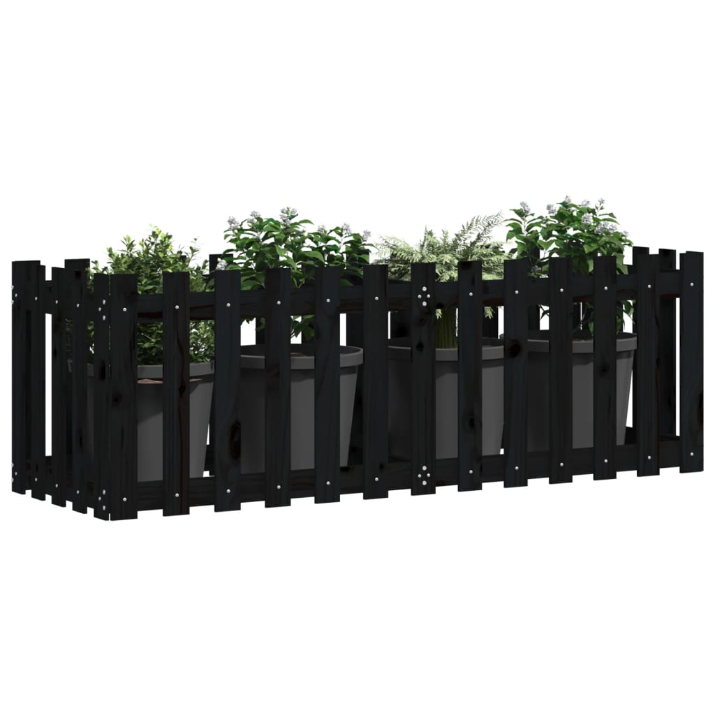 vidaXL Pat înălțat grădină design gard 150x50x50 cm lemn de pin tratat