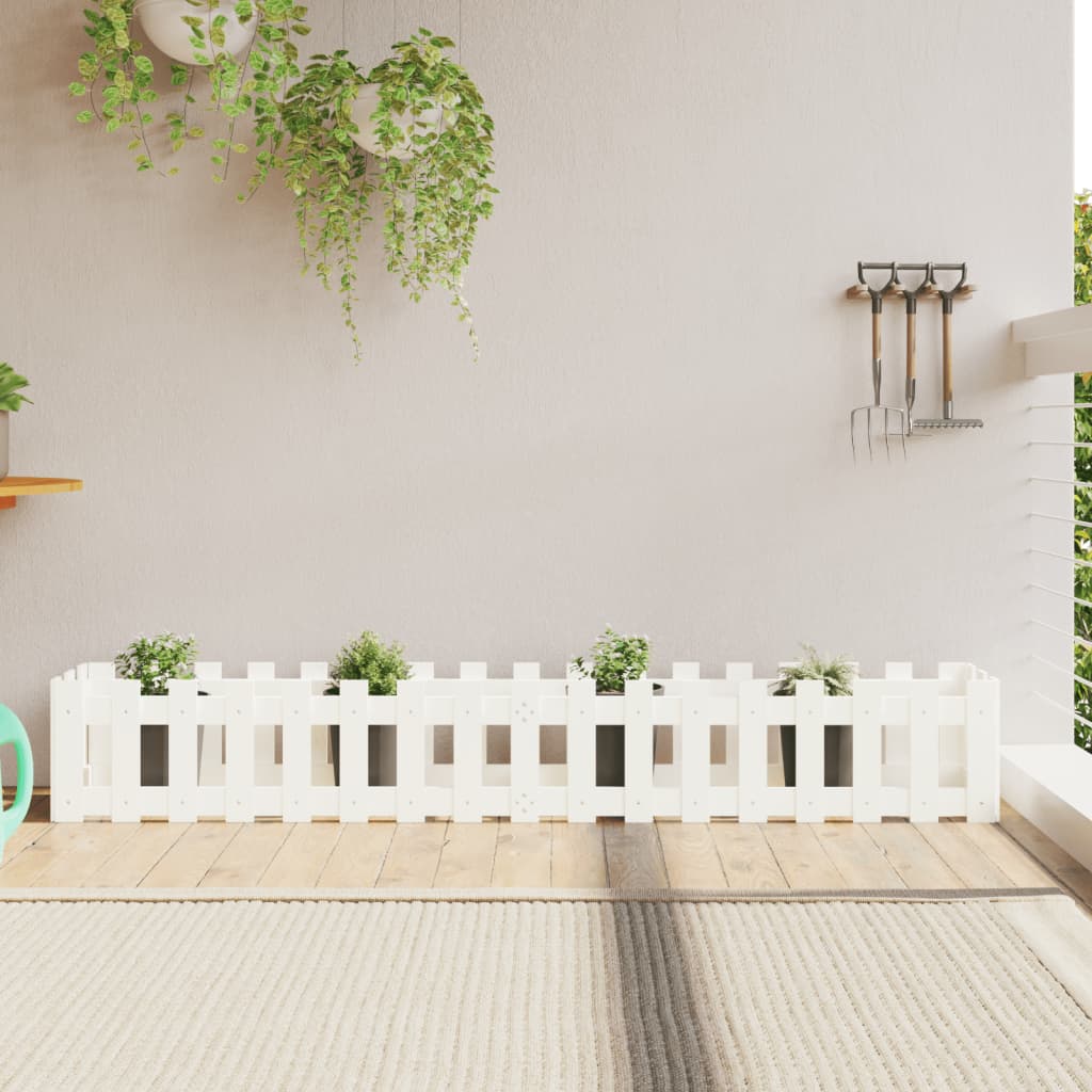 vidaXL Pat înălțat grădină design gard 200x30x30 cm lemn impregnat pin